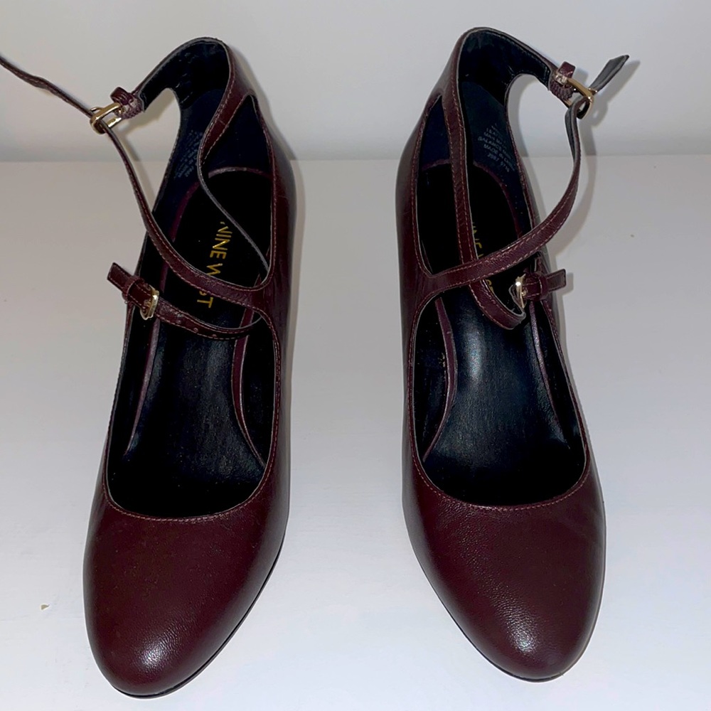 Nine West Cognac Mary Jane Heel